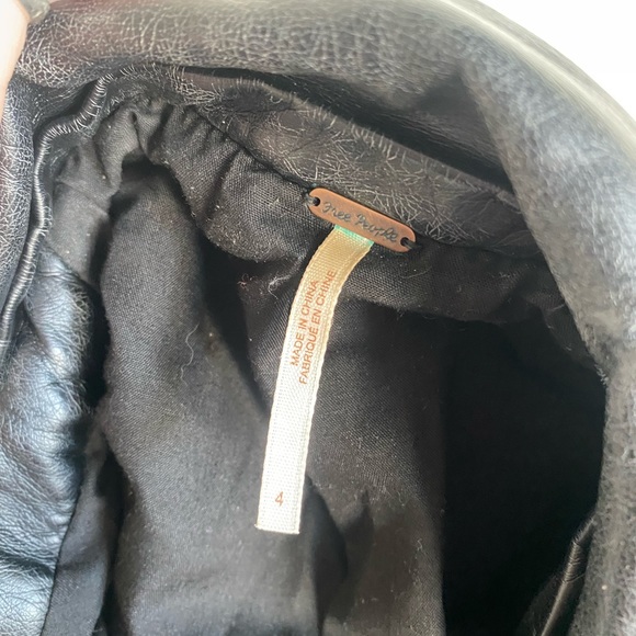 Free people leather jacket Moto jacket - Picture 4 of 9